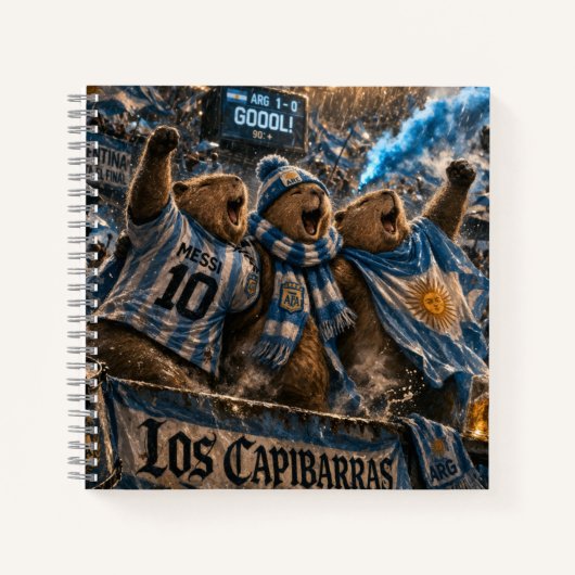 Cuaderno  tapa blanda hinchada Capibarras  ノートブック (正面)
