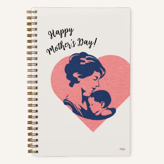 Cuaderno Vintage Happy Mother`s Day ノートブック (正面)
