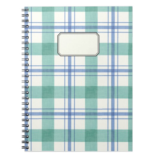 cuadros azules y verdes ノートブック (正面)