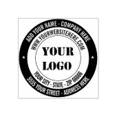 Cuatomビジネスロゴアドレス名Webサイトスタンプ ラバースタンプ (インプリント)