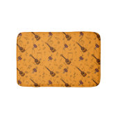 Cuatro and Maracas with Music Notes on ORANGE バスマット (正面)