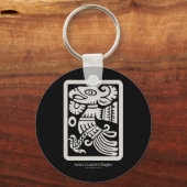Cuautli アステカ – イーグル（パテ）キーチェーン キーホルダー (正面)