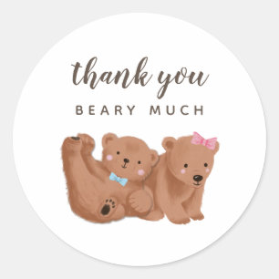 Cub Bear Genderのリビールパーティー ラウンドシール