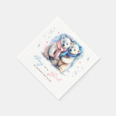 Cub Bear Polar Bear Winter秋ジェンダーの公開 スタンダードカクテルナプキン (角)