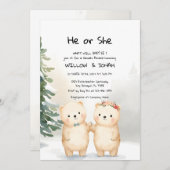Cub Bear Theme Gender Reveal Party Invitation 招待状 (正面/裏面)