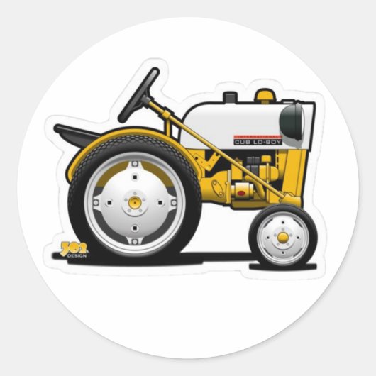 Cub Lo-Boy Tractorシール ラウンドシール (正面)
