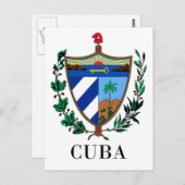 CUBA – 紋章/紋章/旗/色/紋章 ポストカード (正面/裏面)