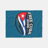 Cuba Cuba Libre Donroe Doctrine Design フリースブランケット (正面(横))