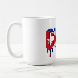 Cuba Drip Text | Caribbean Flag Design | Fan  コーヒーマグカップ