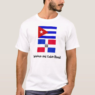 Cuba_flag、DominicanR_flag、ドミニコ共和国人およびキューバ人… Tシャツ