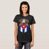 Cuba Flag German Wirehaired Pointer Dog In Pocket Tシャツ (正面フル)