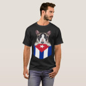 Cuba Flag Miniature Bull Terrier Dog In Pocket Tシャツ (正面フル)