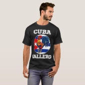 Cuba Gallero Cuban Flag Rooster Cockfighting  Tシャツ (正面フル)