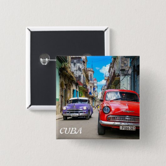 CUBA HAVANA 缶バッジ (正面&裏面)