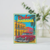 Cuba Havana Classic Car ポストカード (スタンド正面)
