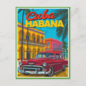 Cuba Havana Classic Car ポストカード (正面)