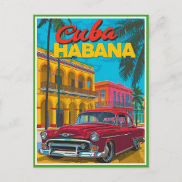 Cuba Havana Classic Car ポストカード