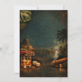 Cuba Havana Night Adult Man Birthday Invitation 招待状 (裏面)