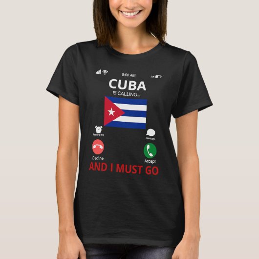Cuba Is Calling Tシャツ (正面)