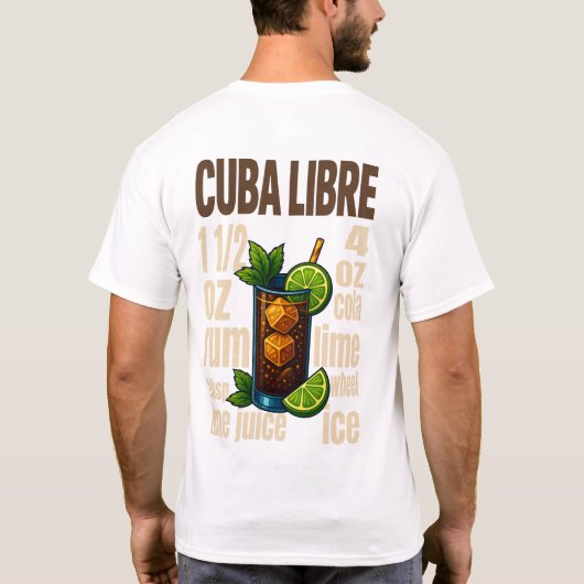 Cuba Libre T-Shirt – Classic Rum & Cola Cocktail Tシャツ (裏面)