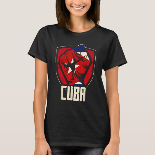 Cuba Love Cuban Flag Havana Communism Socialism Tシャツ (正面)