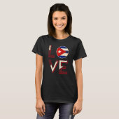Cuba Love Cuban Flag Havana Tシャツ (正面フル)