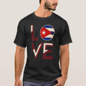 Cuba Love Cuban Flag Havana Tシャツ (正面)