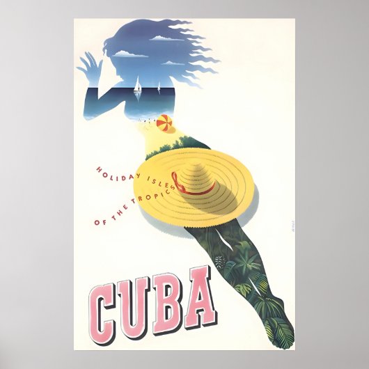 Cuba Print Cuban Art Travel Poster ポスター (正面)
