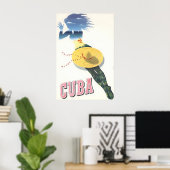 Cuba Print Cuban Art Travel Poster ポスター (ホームオフィス)