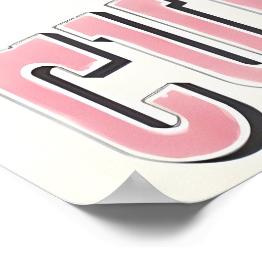 Cuba Print Cuban Art Travel Poster  ポスター (角)