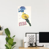 Cuba Print Cuban Art Travel Poster ポスター (ホームオフィス)