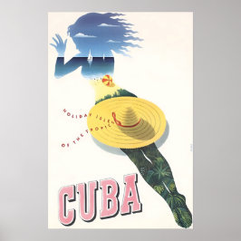 Cuba Print Cuban Art Travel Poster  ポスター