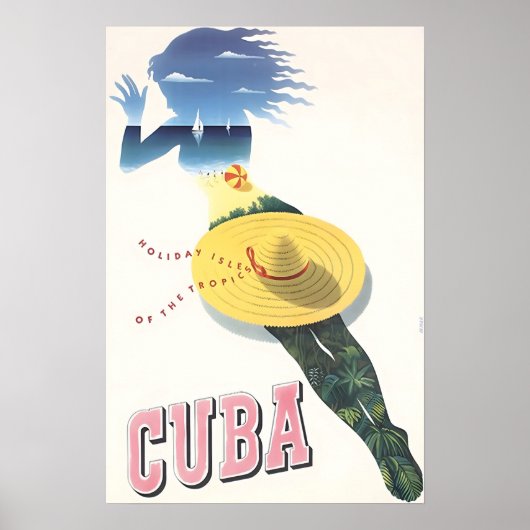Cuba Print Cuban Art Travel Poster ポスター (正面)