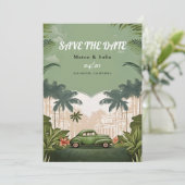 Cuba Save the Date Vintage 招待状 (スタンド正面)