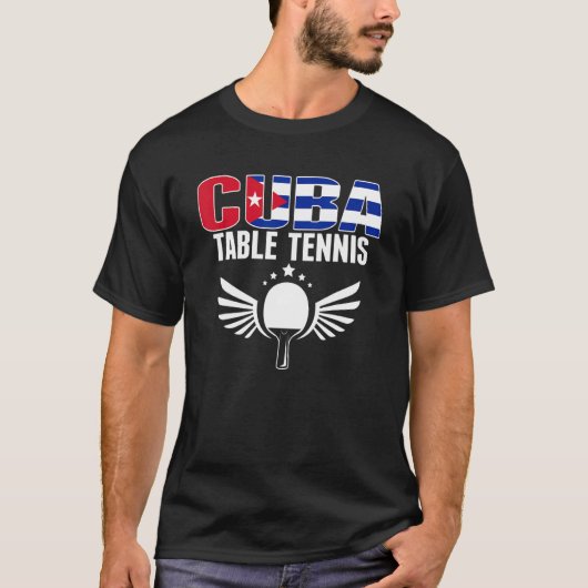 Cuba Table Tennis Cuban Ping Pong Supporter Sp Tシャツ (正面)