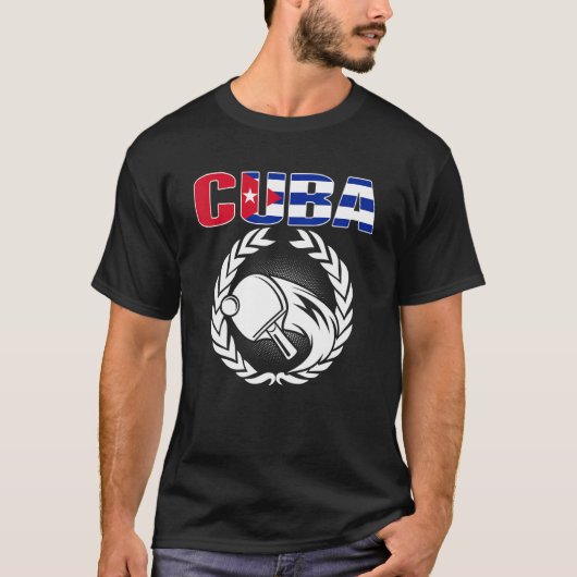 Cuba Table Tennis   Cuban Ping Pong Supporter Spor Tシャツ (正面)