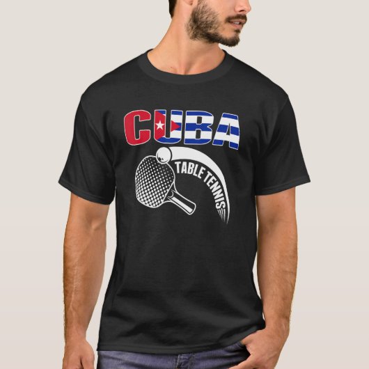 Cuba Table Tennis   Support Cuban Ping Pong Team 2 Tシャツ (正面)