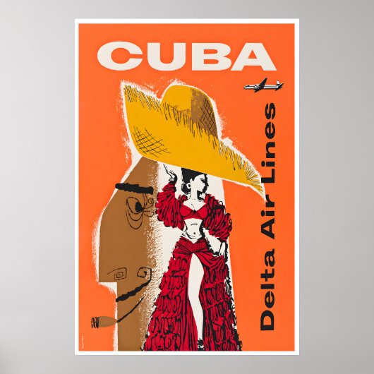 Cuba Travel Poster Cuban Art Delta Print (XR3286)a ポスター (正面)