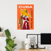 Cuba Travel Poster Cuban Art Delta Print (XR3286)a ポスター (ホームオフィス)
