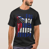 Cuban American Flag Cuba USA Pride Tシャツ (正面)