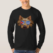 Cuban Flag Australian Terrier Dog Cuba Pocket Tシャツ (正面)