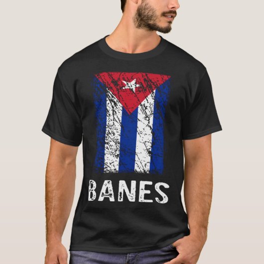 Cuban Flag Banes Cuban Pride Tシャツ (正面)