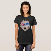 Cuban Flag Bedlington Terrier Dog Cuba Pocket Tシャツ (正面フル)