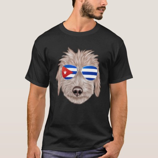 Cuban Flag Bedlington Terrier Dog Cuba Pocket Tシャツ (正面)