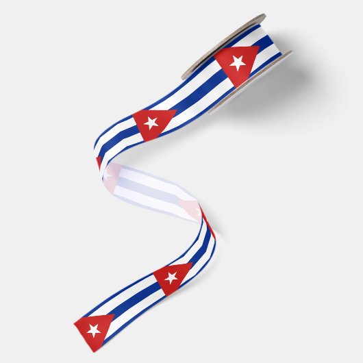 Cuban Flag Birthday Cake サテンリボン (裏面)