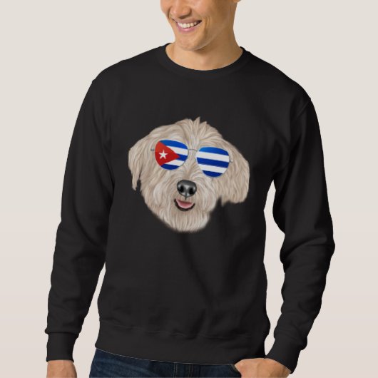Cuban Flag Glen of Imaal Terrier Dog Cuba Pocket スウェットシャツ (正面)