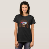 Cuban Flag Irish Water Spaniel Dog Cuba Pocket Tシャツ (正面フル)