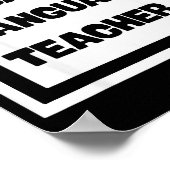 Cuban Language Teacher ポスター (角)