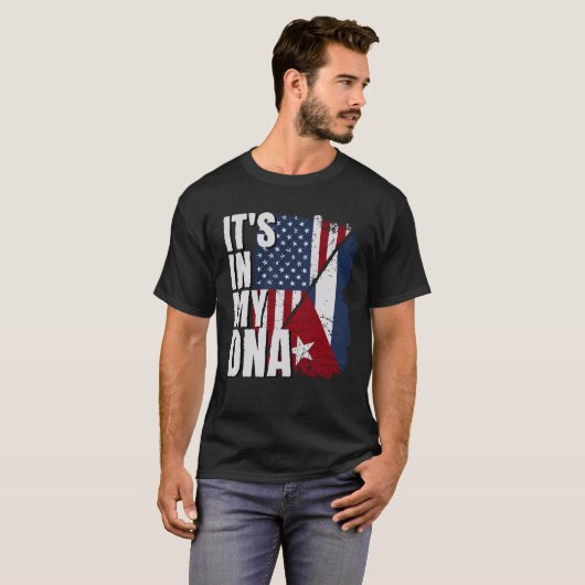 Cuban Pride Cuban American Cuba Flag Tシャツ (正面フル)