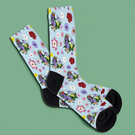 Cuban Snails Purple Mushrooms ソックス